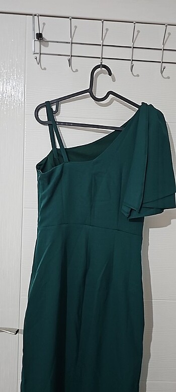 Zümrüt yeşili elbise  - Görsel 5