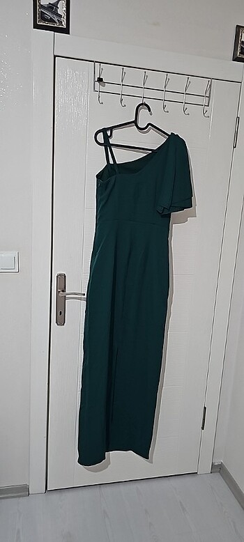Zümrüt yeşili elbise  - Görsel 6