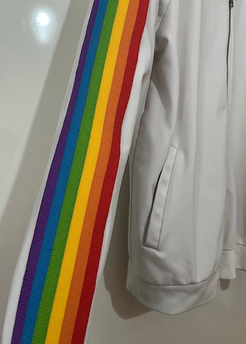 Asos Beyaz Kadın Spor Fermuarlı Ceket