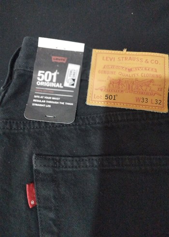 Levis Levi S 501 Original Siyah Denim Jean