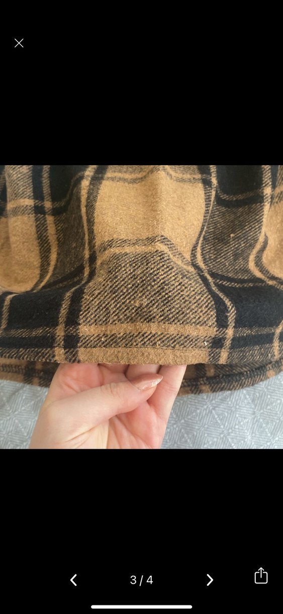 Kahverengi Kareli Askılı Mini Elbise - Görsel 3