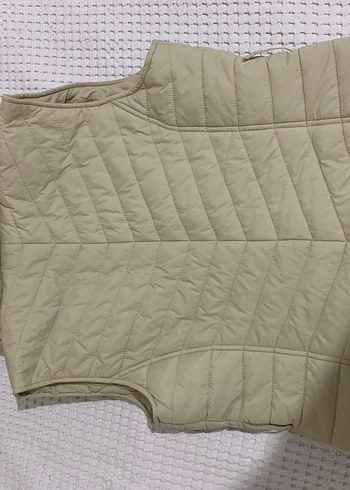 xl Beden camel Renk Bej Kadın Fermuarlı Kolsuz Yelek