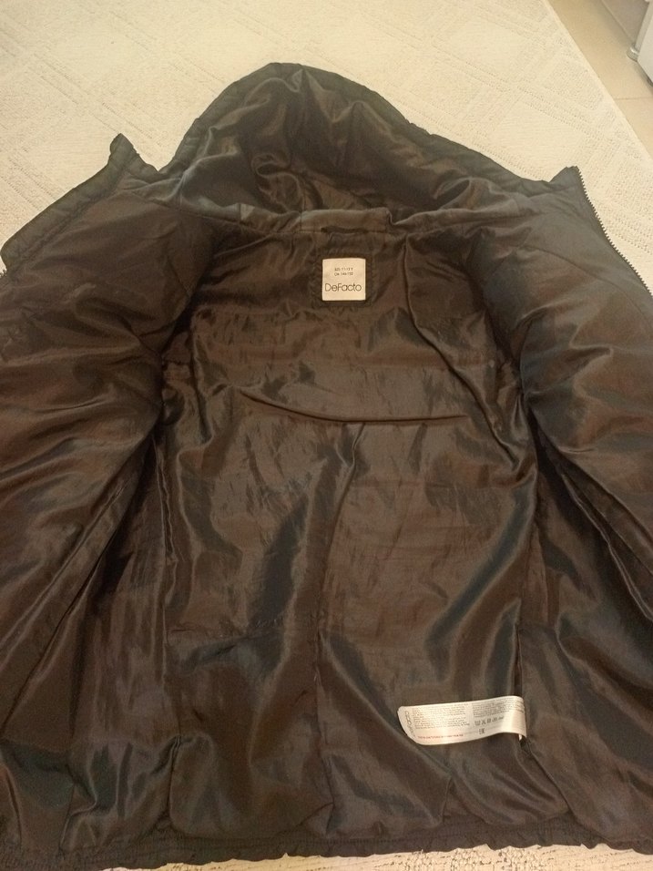 Erkek Çocuk Siyah Fermuarlı Sade Mont - Görsel 4