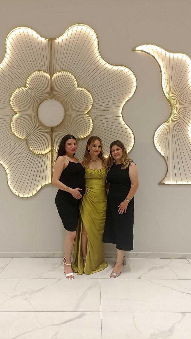 kenzel yeşil Drapeli Uzun Abiye Elbise - Görsel 4