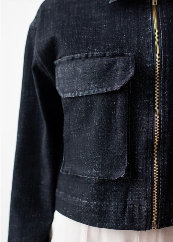 Siyah jean mont ceket - Görsel 2