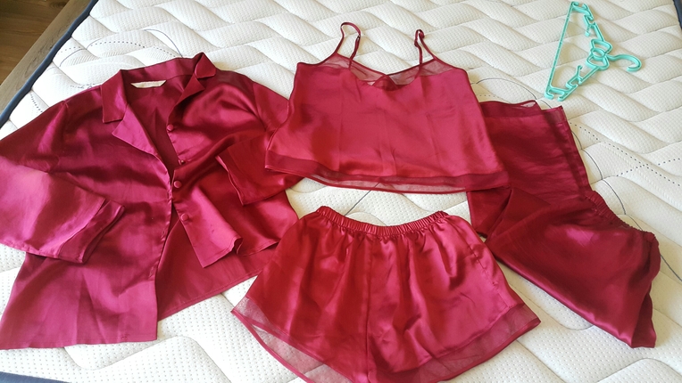 saten pijama takimi 4 parca