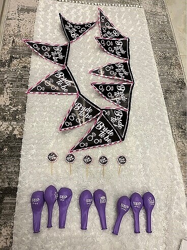 Bride kart, balon ve yapıştırma oje sticker