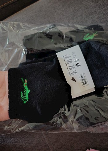 Lacoste Erkek Siyah Mini Spor Çorap 12'li