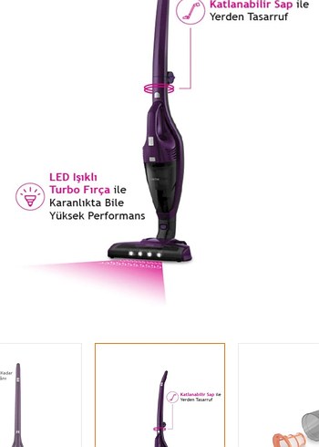 Altus Katlanabilir Saplı LED Işıklı Elektrikli Süpürge
