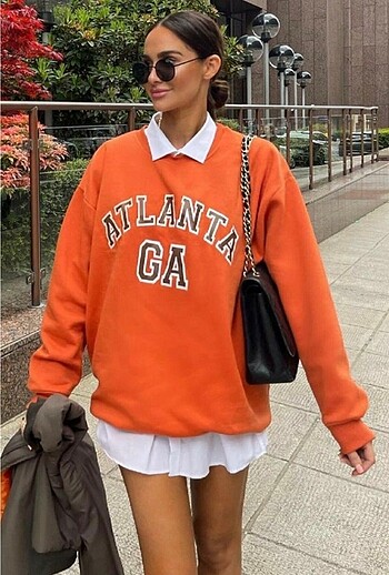 Turuncu Oversize Sweatshirt