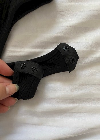 American Vintage Fermuarlı Siyah Kadın Body