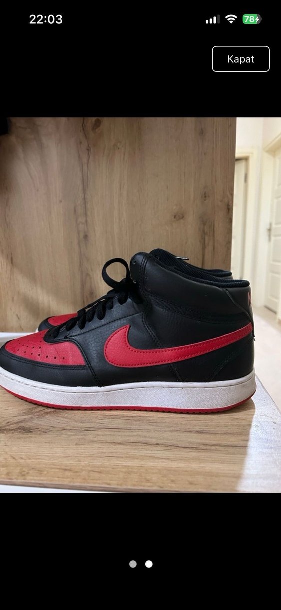 Kırmızı Siyah Bağcıklı Basketbol Ayakkabısı - Görsel 2