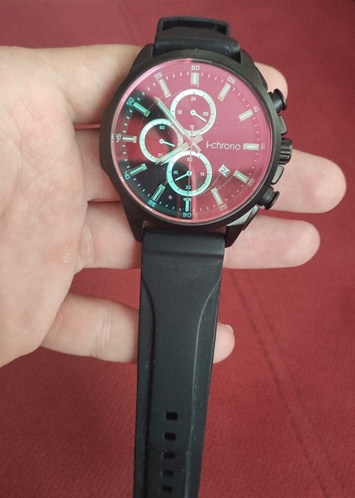 I chrono renkli cam erkek saat  - Görsel 3