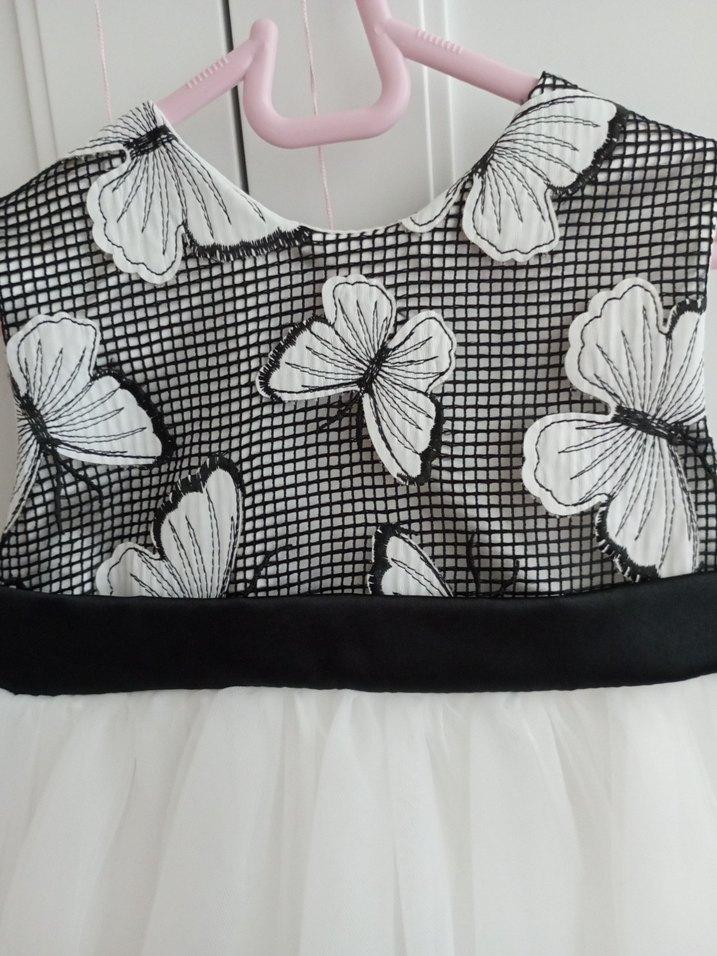 Kız Çocuk Beyaz Tüllü Abiye Elbise - Görsel 2