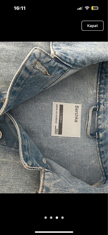 xs Beden Bershka crop ceket