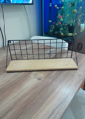 Bej Ahşap ve Metal Çocuk Rafı - Görsel 2