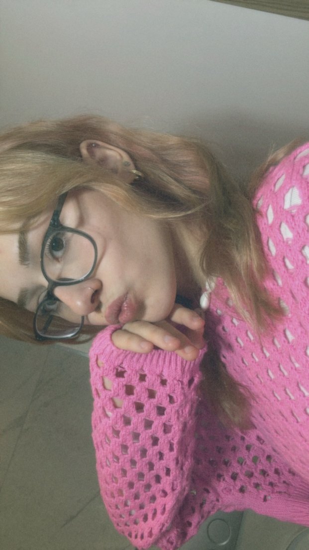 Pembe Örgü Bohem Salaş Kazak - Görsel 2