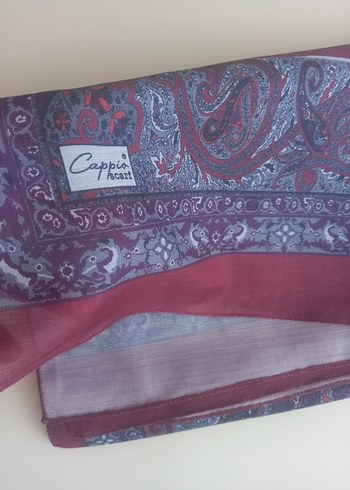 Diğer bordo ipek gibi desenli pamuklu kaliteli şal, flor
