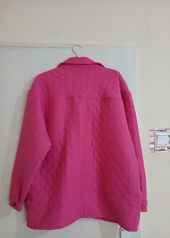 Düğmeli Pembe Kadın Ceket - Görsel 6