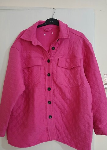 Düğmeli Pembe Kadın Ceket - Görsel 5