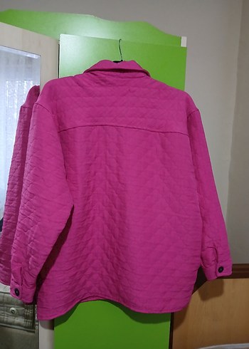 Düğmeli Pembe Kadın Ceket - Görsel 3