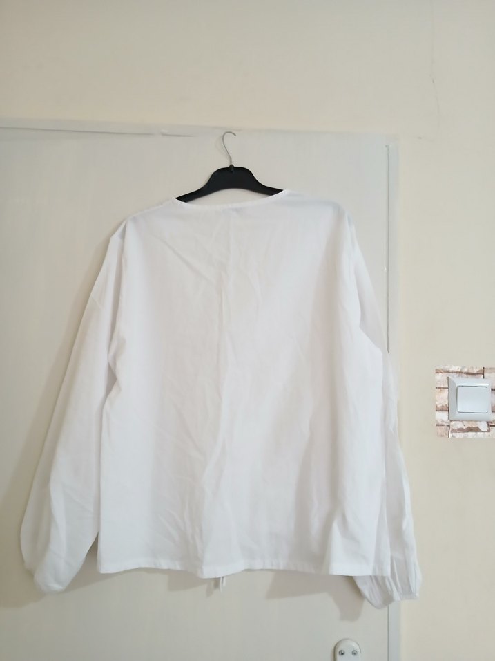 Kadın Beyaz  Baglamalı Gömlek - Görsel 3