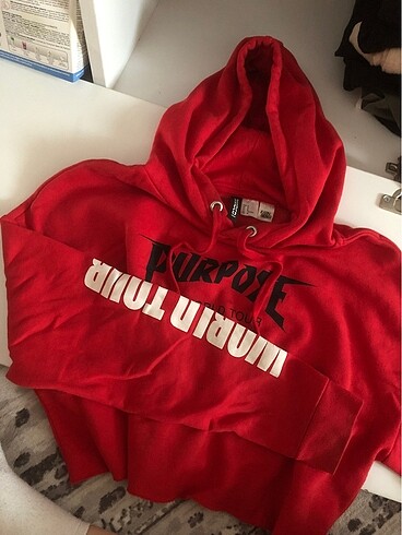 s Beden bordo Renk kadın sweatshirt h&m
