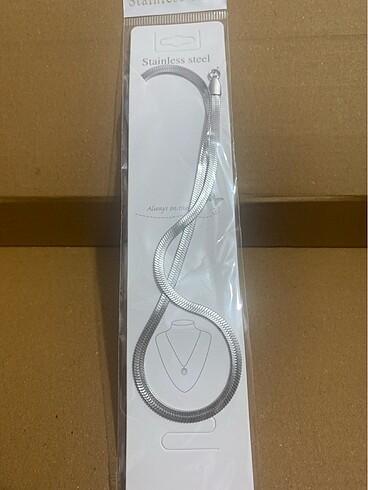 Çelik italyan kolye silver 45 cm