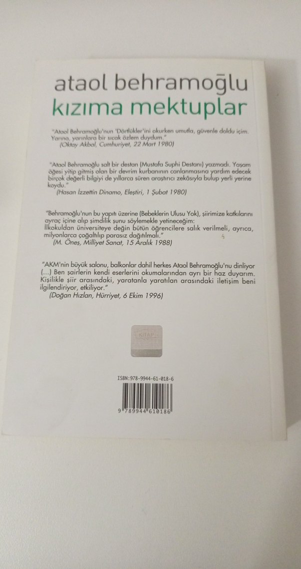 Kızıma Mektuplar - Ataol Behramoğlu - Görsel 2