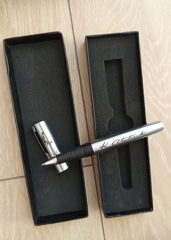 Gri Metal Kapaklı Roller Tükenmez Kalem - Görsel 2