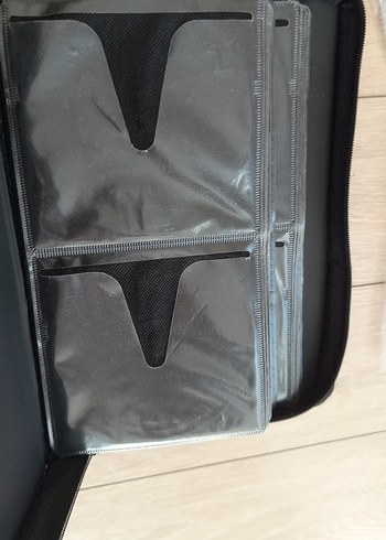 Kırmızı Siyah Fermuarlı Addison CD Çantası - Görsel 2