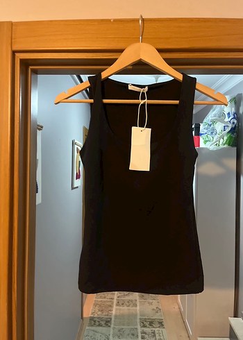s Beden Zara siyah askılı bluz