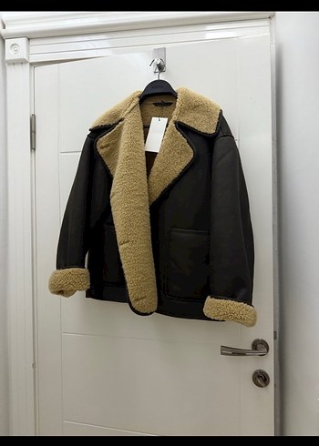 Kahverengi Kürklü Deri Kadın Ceket - Görsel 3