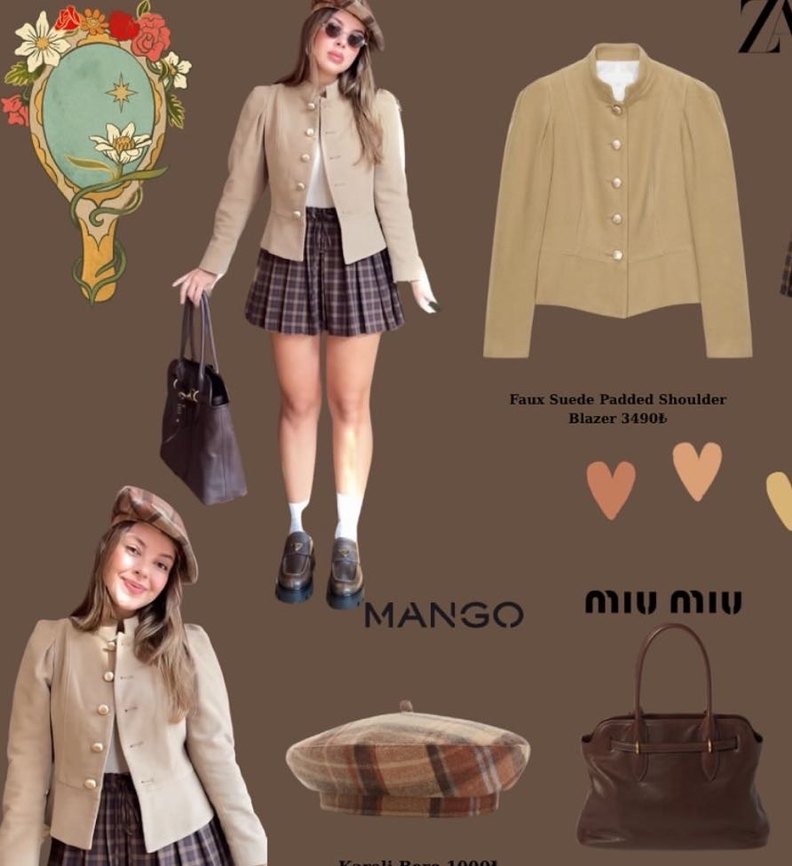 Bej Süet Düğmeli Kadın Ceket - Görsel 4