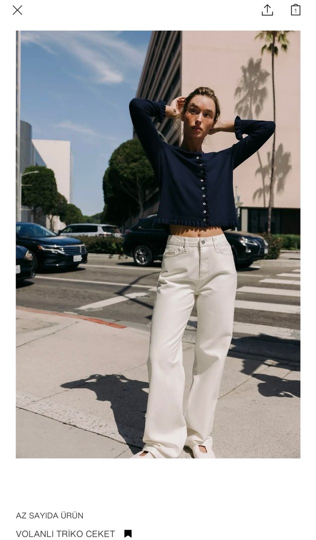 Düğmeli Uzun Kollu Koyu Mavi Kadın Hırka - Görsel 3