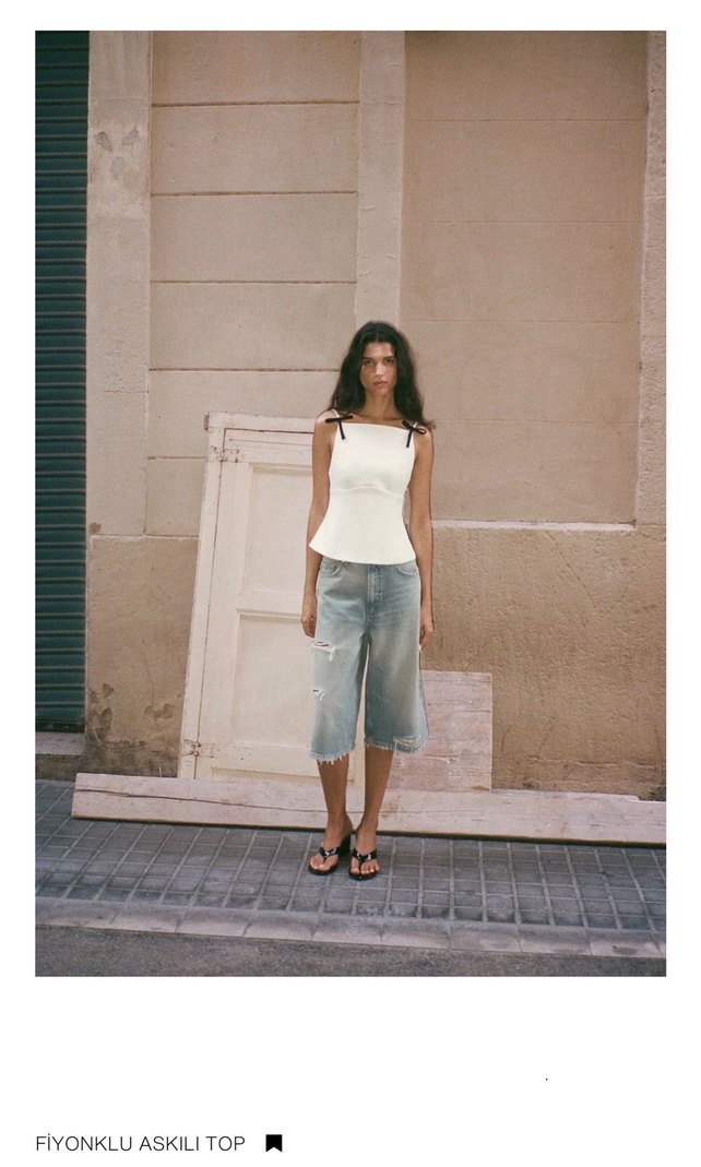 Zara fiyonklu askılı top - Görsel 4