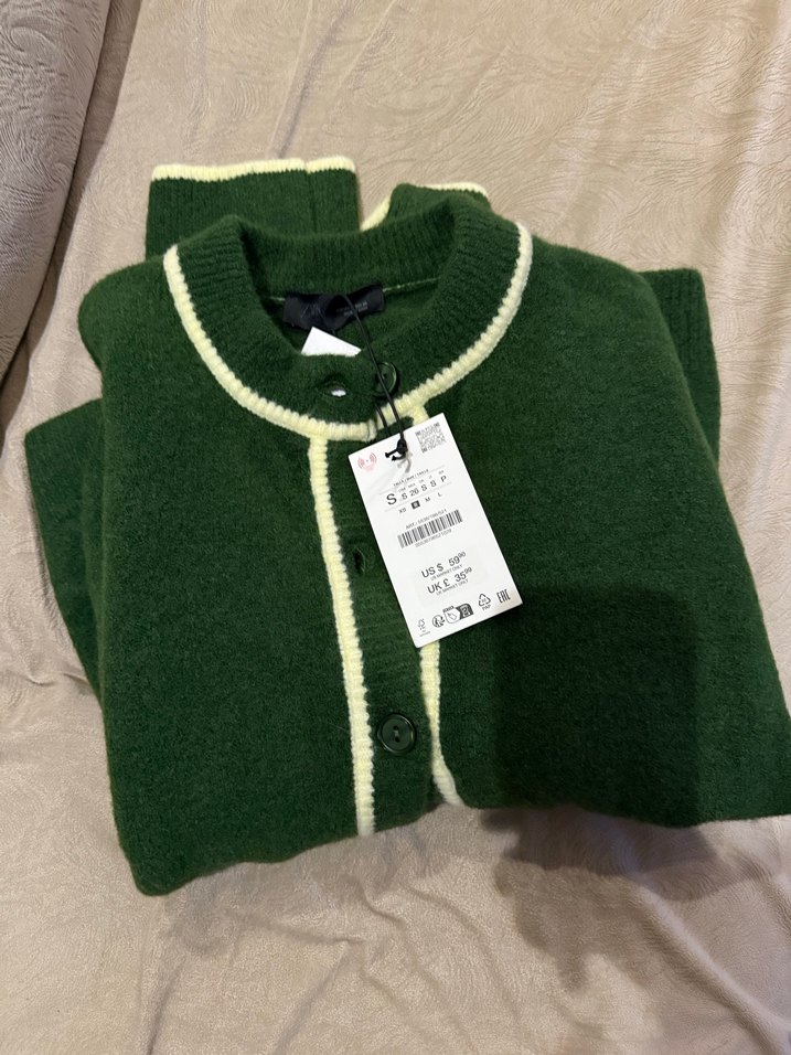 Kadın Haki Triko Midi Hırka - Görsel 4