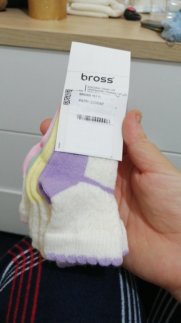 Bross 16-18 Numara Kız Çocuk Renkli Pamuklu Çorap - Görsel 3