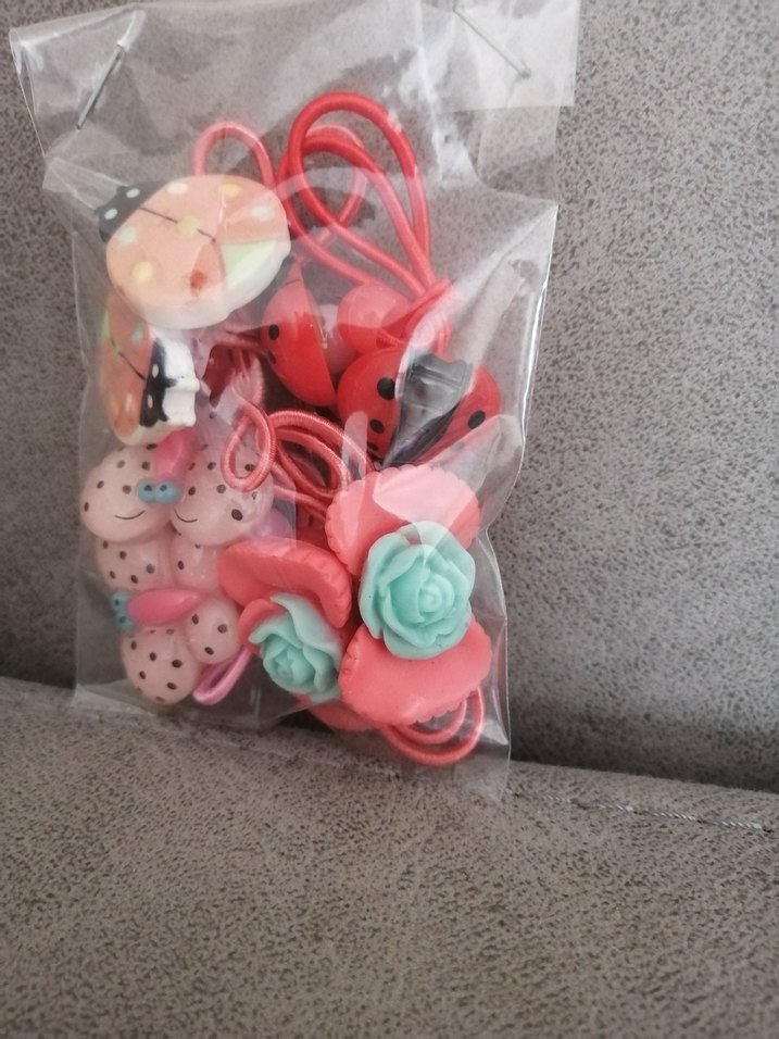 Renkli Dantel Nakışlı Çocuk Saç Tokası - Görsel 2