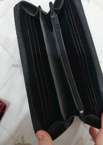 Mavi Papatya Desenli Fermuarlı Çocuk Cüzdanı - Görsel 2