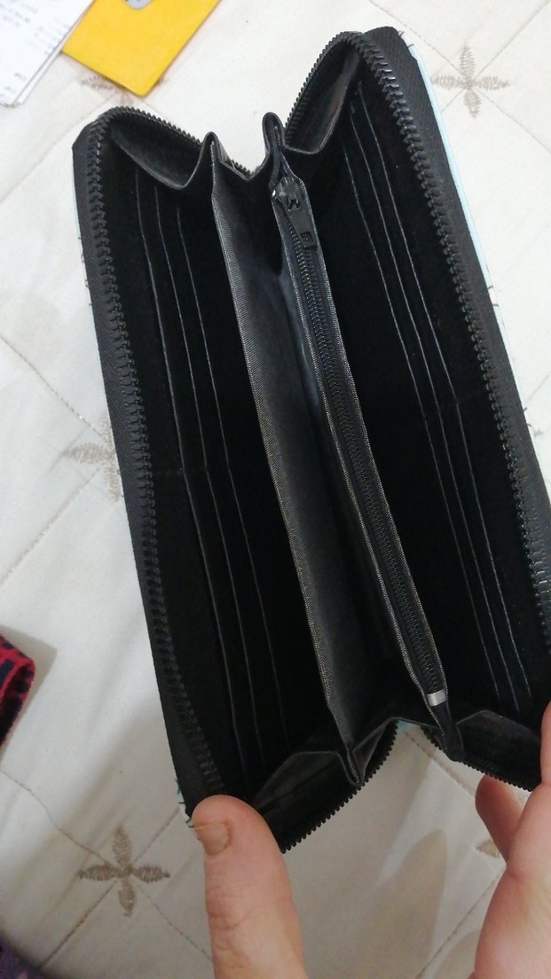 Mavi Papatya Desenli Fermuarlı Çocuk Cüzdanı - Görsel 2