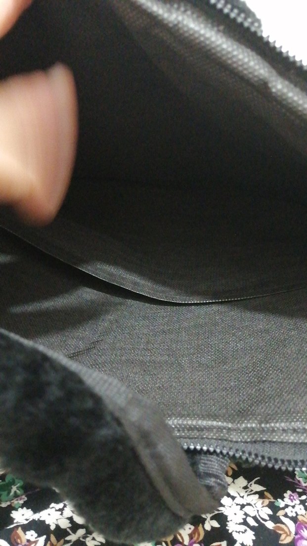 Siyah Süet Kadın Çanta Kürklü Bilgisayar Çantası - Görsel 3