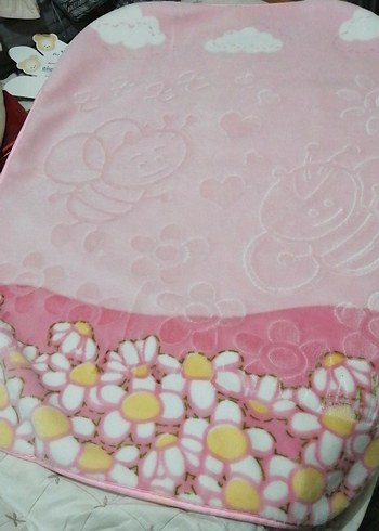 Pastel Pembe Baskılı Çocuk Battaniyesi - Görsel 2