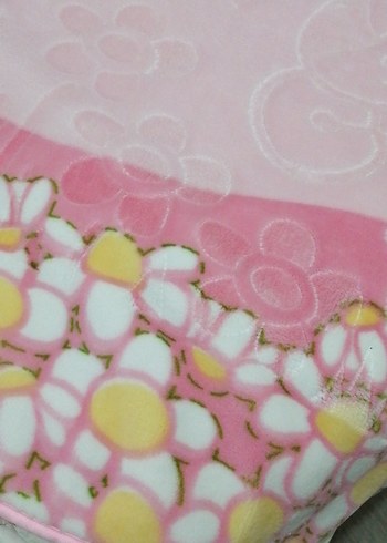 Pastel Pembe Baskılı Çocuk Battaniyesi - Görsel 3