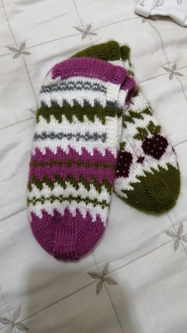 Nakışlı Renkli Patik - Görsel 2