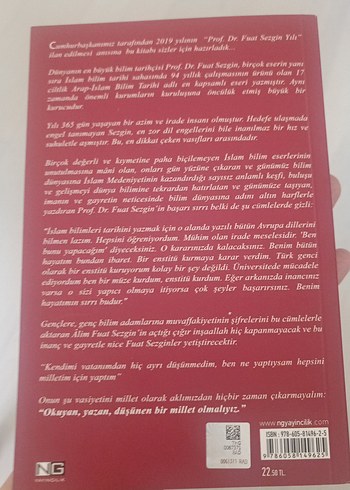 Bilimler Tarihi Dostu Prof. Dr. Fuat Sezgin Kitabı