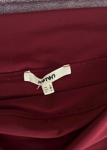 Bordo Madonna Yaka Kadın Bluz, Uzun Kollu, Tek Renk - Görsel 2