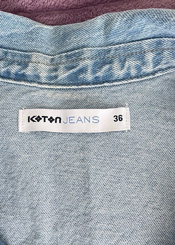 Düğmeli Kolsuz Mavi Denim Ceket - Görsel 4