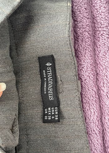 Gri Stradivarius Kadın Kumaş Pantolon - Görsel 3