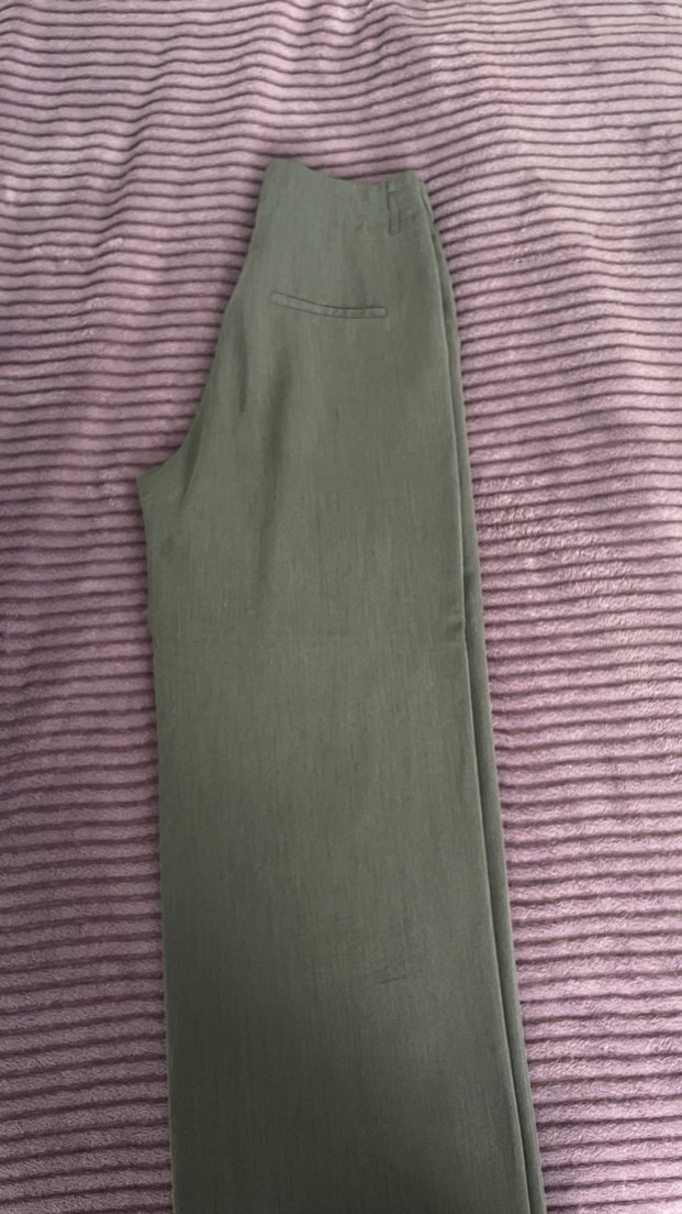 Gri Stradivarius Kadın Kumaş Pantolon - Görsel 4